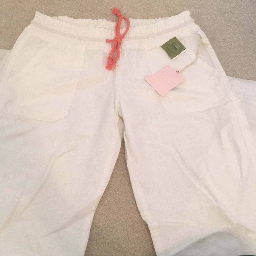 (Kiss + Cry) White Linen Pants